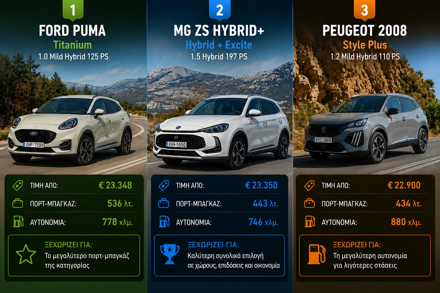 Τα μικρά SUV που κάνουν για οικογένεια χωρίς να πληρώσεις για μεγάλο Τα μικρά SUV που κάνουν για οικογένεια χωρίς να πληρώσεις για μεγάλο